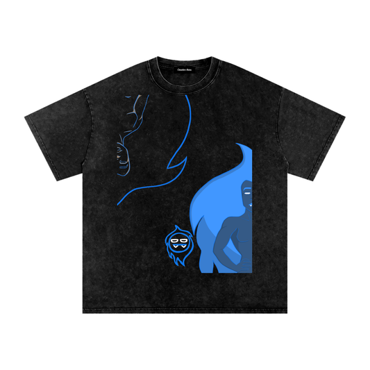FUJI Snow Washed Oversized Cotton T-Shirt
