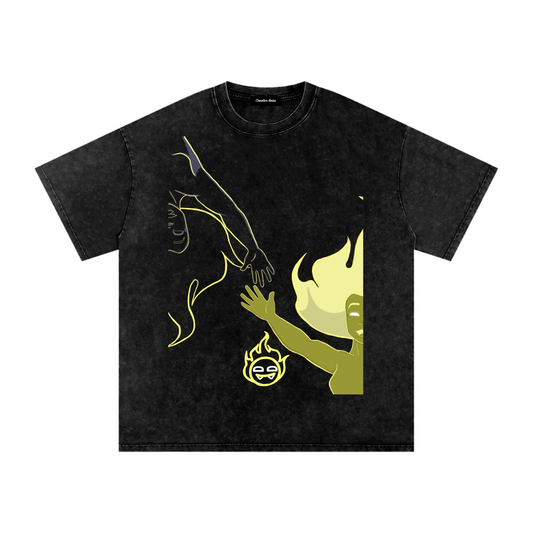 JOY Snow Washed Oversized Cotton T-Shirt